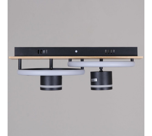 Потолочный светильник Reluce 29560-0.3-2+2 BK+WOOD