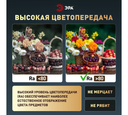 Потолочный светильник Эра Классик без ДУ SPB-6 BK 24W-5K Slim Base