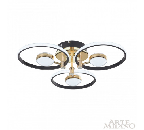 Потолочный светильник Arte Milano Ferrara 276140/3+3 BK/GD