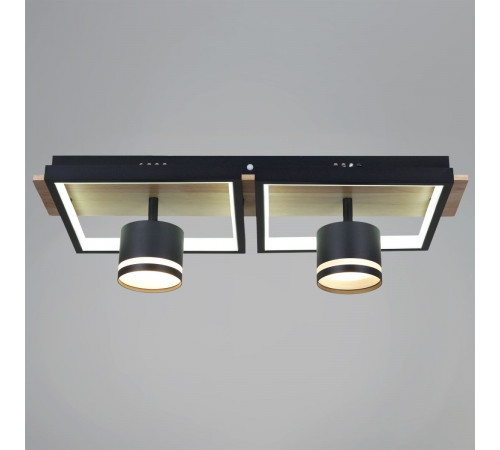 Потолочный светильник Reluce 19560-0.3-2+2 BK+WOOD