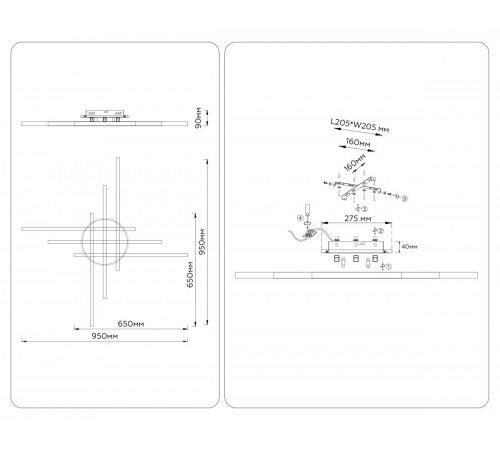Потолочный светильник Ambrella Light Comfort LineTech FL6286