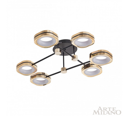 Потолочный светильник Arte Milano Ferrara 277999/6 BK/GD