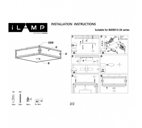 Потолочный светильник iLamp Dice 901X-4 CR