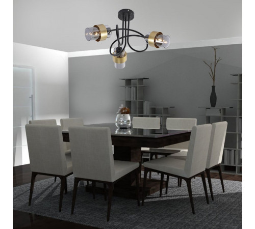 Потолочный светильник Escada Hurricane 1139/3P Black/Gold