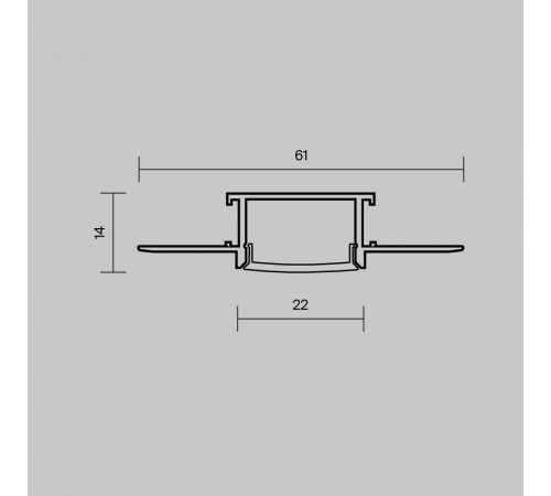 Алюминиевый профиль встраиваемый скрытого монтажа Maytoni Led Strip ALM-011-S-3M 636009 Алюминиевый профиль встраиваемый скрытого монтажа Maytoni Led Strip ALM-011-S-3M 636009