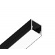 Алюминиевый профиль накладной 10*10 для светодиодной ленты до 8мм Ambrella Light Illumination GP1650BK