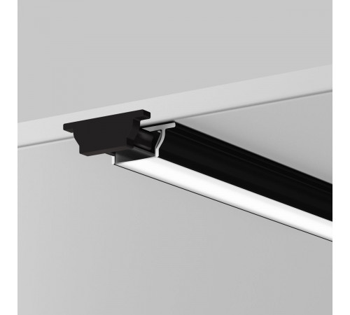 Алюминиевый профиль Maytoni Led Strip накладной с вертикальным изгибом (Черный, 2 м) ALM-1103-B-2M 631018