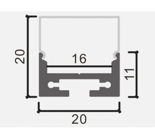 Профиль накладной с рассеивателем (экраном) SWG Pro LS.1911 00-00045273