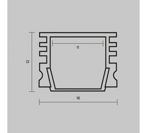 Алюминиевый профиль накладной 16x12 Maytoni Led Strip ALM-005-W-2M 631006 Алюминиевый профиль накладной 16x12 Maytoni Led Strip ALM-005-W-2M 631006