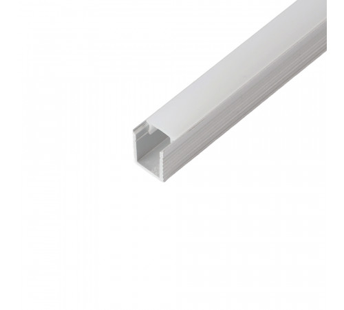 Профиль накладной 9х7.8мм, алюминиевый серебро 2м Feron CAB241 52149