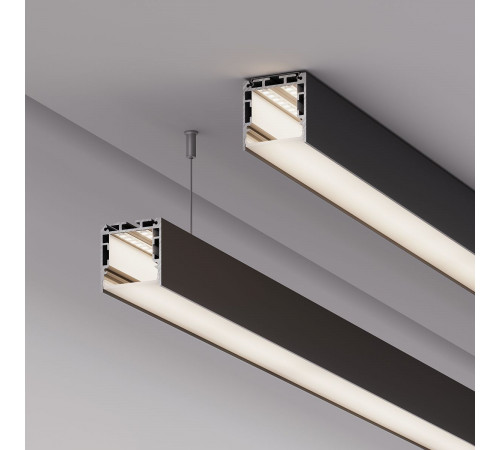 Профиль Arlight SL-LINE-3535-2000 BLACK с рефлектором (Алюминий) 064461
