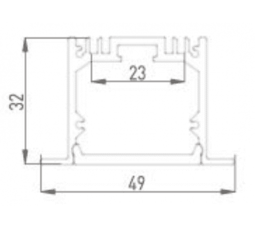 Профиль алюминиевый DesignLed LE.4932 001082