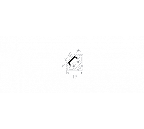 Профиль алюминиевый SWG SF-1919 001373