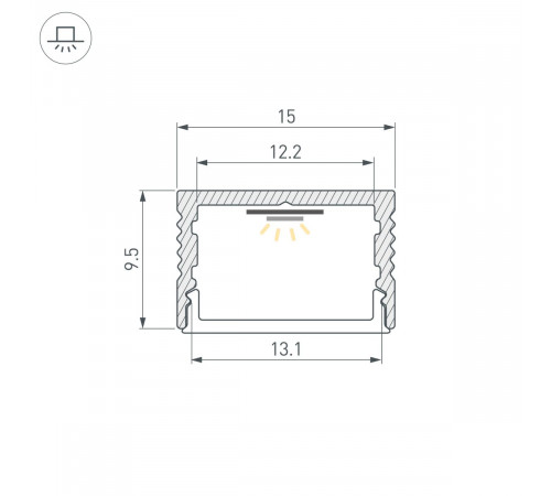 Профиль Arlight SL-SLIM15-H10-3000 BLACK (Алюминий) 065380