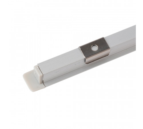 Профиль алюминиевый встраиваемый 9х12мм серебро 2м (в компл 2 загл.,4 крепежа) Feron CAB242 52150