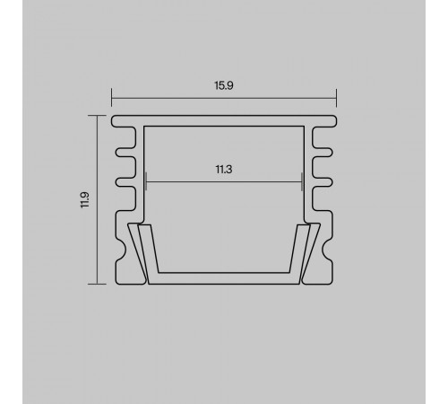 Профиль накладной Maytoni Led Strip ALM-005-S-2M 631012