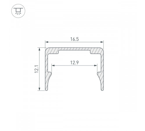 Профиль Arlight WPH-FLEX-1414-1000 ANOD (Алюминий) 062506