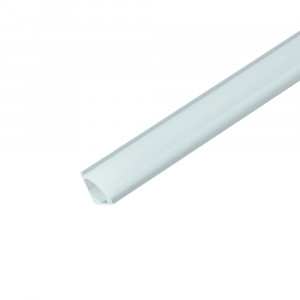 Профиль алюминиевый угловой круглый 7.9*7.9мм, серебро Feron CAB240 с матовым экраном, 2 заглушками, 4 крепежами в комплекте 52148