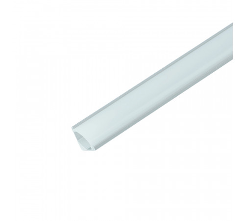 Профиль алюминиевый угловой круглый 7.9*7.9мм, серебро Feron CAB240 с матовым экраном, 2 заглушками, 4 крепежами в комплекте 52148