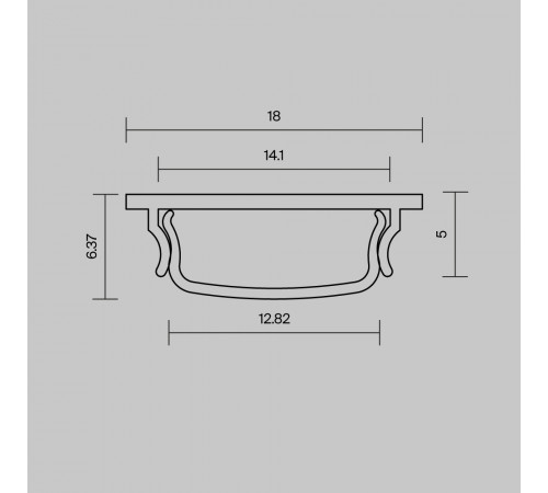 Профиль накладной с вертикальным изгибом Maytoni Led Strip  631016