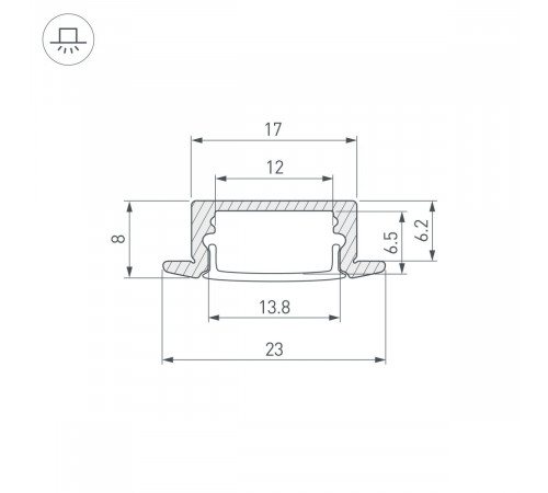 Профиль Arlight LINE-2308-F-2000 WHITE 044237(1) Профиль Arlight LINE-2308-F-2000 WHITE 044237(1)