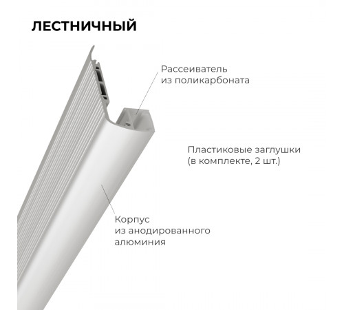 Алюминиевый профиль (комплект) Apeyron 08-65 Алюминиевый профиль (комплект) Apeyron 08-65