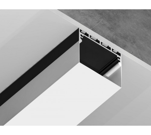 Алюминиевый профиль накладной/подвесной Profile System 42*45 для светодиодной ленты до 33,4мм Ambrella Light Illumination GP3070BK