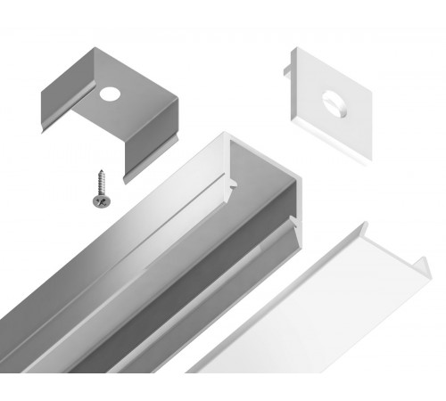 Профиль накладной для светодиодной ленты до 8мм Ambrella Light Illumination GP1650AL