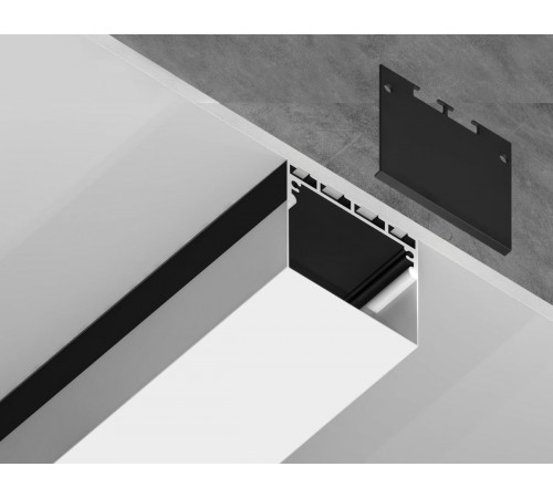 Алюминиевый профиль накладной/подвесной Profile System 42*45 для светодиодной ленты до 33,4мм Ambrella Light Illumination GP3070BK