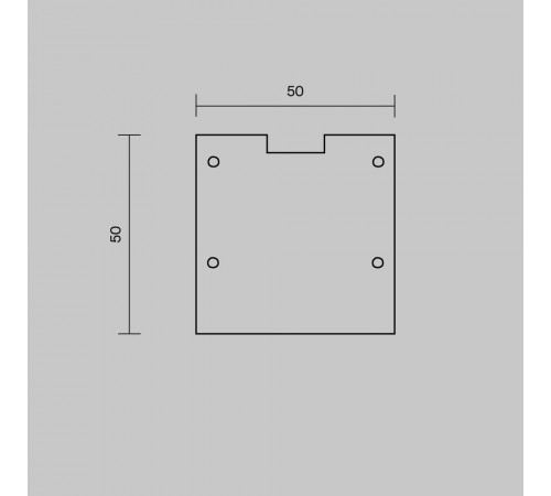 Комплект заглушек для профиля 50×50 2шт Maytoni Led Strip ALM-5050T-B-EC 642047
