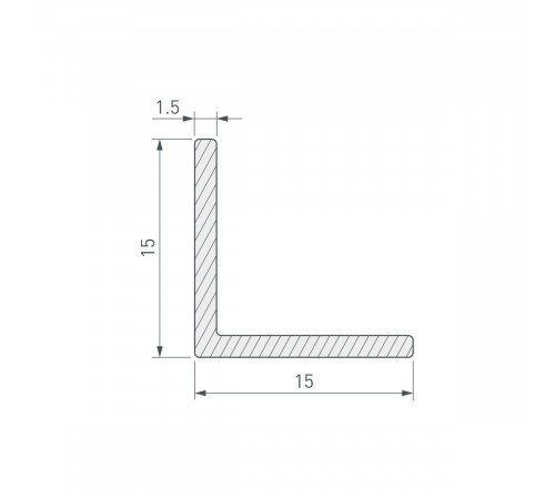 Уголок Arlight ARH-W15x15x1,5-3000 WHITE (Алюминий) 063522