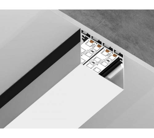 Алюминиевый профиль накладной/подвесной Profile System 42*45 для светодиодной ленты до 33,4мм Ambrella Light Illumination GP3070BK