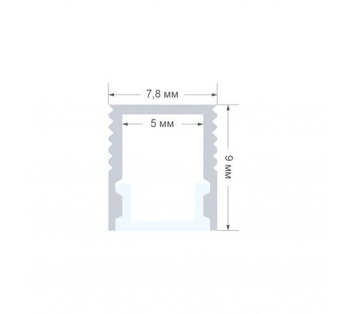 Профиль алюминиевый (рассеиватель белый матовый, заглушки - 2шт., крепеж - 8шт.) Apeyron 08-38-4