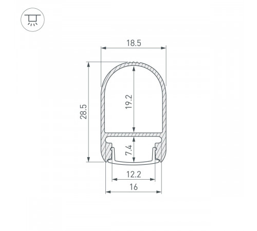 Профиль Arlight WARDROBE-1930-2000 ANOD 053565 Профиль Arlight WARDROBE-1930-2000 ANOD 053565
