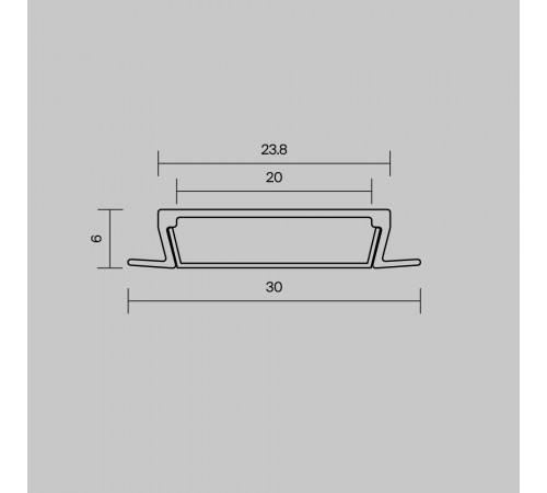 Профиль встраиваемый с накладным фланцем Maytoni Led Strip ALM-3006-S-2M 632018