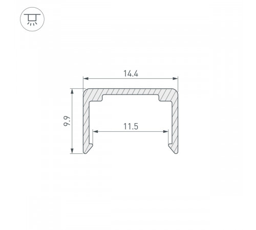 Профиль Arlight WPH-FLEX-1212-1000 ANOD (Алюминий) 062505