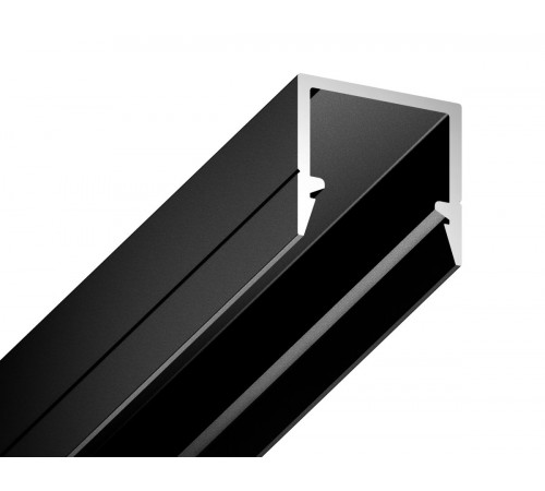 Алюминиевый профиль накладной 10*10 для светодиодной ленты до 8мм Ambrella Light Illumination GP1650BK