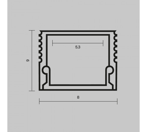 Алюминиевый профиль накладной Maytoni Led Strip ALM-0809-B-2M 631002 Алюминиевый профиль накладной Maytoni Led Strip ALM-0809-B-2M 631002