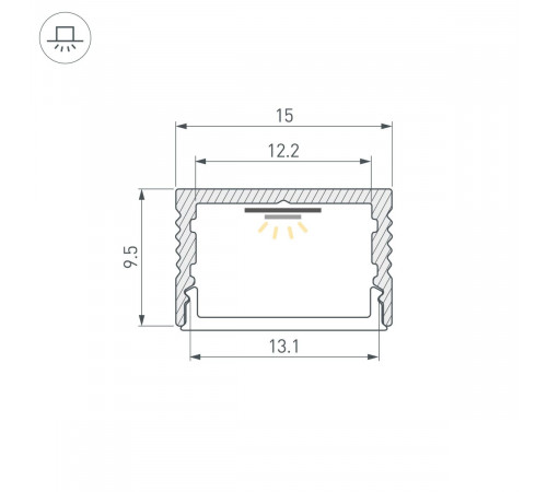 Профиль Arlight SL-SLIM15-H10-2000 BLACK 056908 Профиль Arlight SL-SLIM15-H10-2000 BLACK 056908