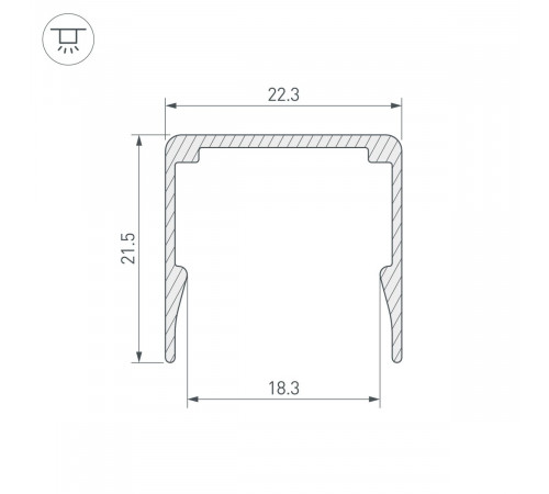 Профиль Arlight WPH-FLEX-2020-1000 ANOD (Алюминий) 062627