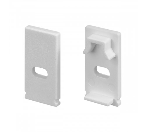 Заглушка 2шт Arlight LINE-1019 SILVER с отверстием (Пластик) 060436