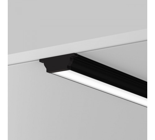 Алюминиевый профиль Maytoni Led Strip накладной с вертикальным изгибом (Черный, 2 м) ALM-1103-B-2M 631018