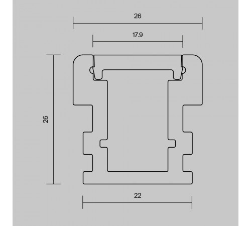 Алюминиевый профиль встраиваемый в пол 26x26 Maytoni Led Strip ALM-2626-S-2M 636016 Алюминиевый профиль встраиваемый в пол 26x26 Maytoni Led Strip ALM-2626-S-2M 636016