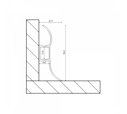 Профиль алюминиевый SWG ARC-5319PL 001762