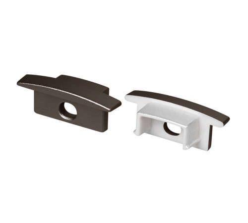 Заглушка Arlight LINE-2308-F BROWN DEEP с отверстием (Пластик) 066319