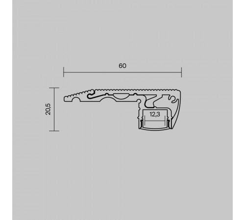 Алюминиевый профиль встраиваемый в пол Maytoni Led Strip ALM-5920-S-2M 636025
