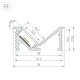 Профиль Arlight SL-BEVEL-W32-F-2000 ANOD (Алюминий) 063940