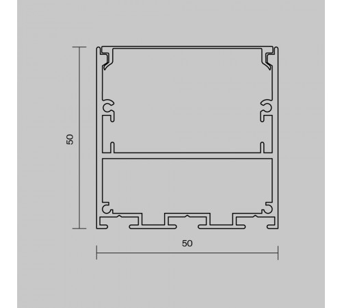Алюминиевый профиль накладной-подвесной 50x50 Maytoni Led Strip ALM-5050T-B-3M 633009