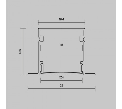 Профиль встраиваемый с накладным фланцем Maytoni Led Strip ALM-2720-S-2M 632017
