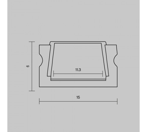 Алюминиевый профиль накладной 15x6 Maytoni Led Strip ALM-001-W-2M 631004 Алюминиевый профиль накладной 15x6 Maytoni Led Strip ALM-001-W-2M 631004